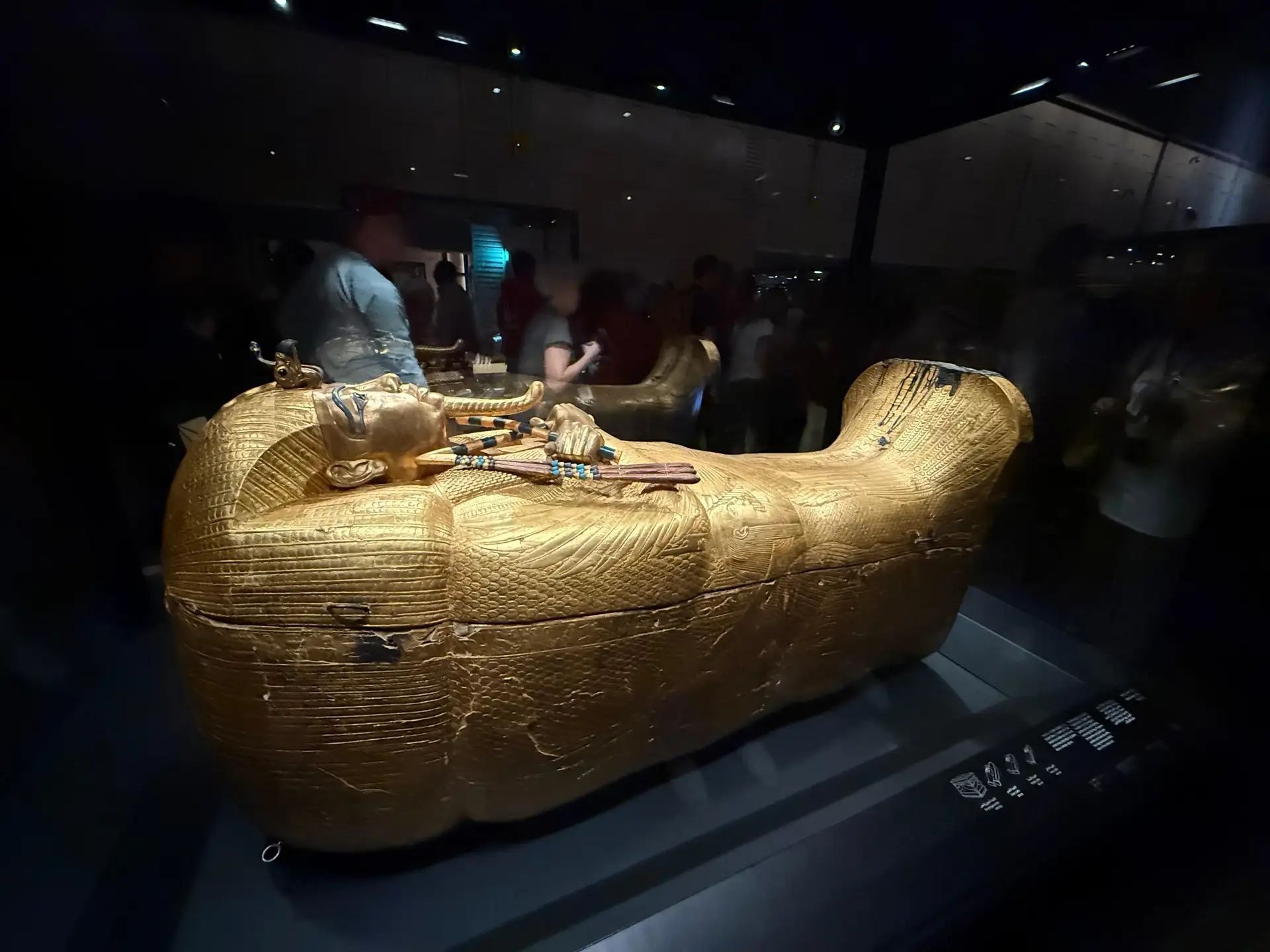Golden ancient Egyptian sarcophagus