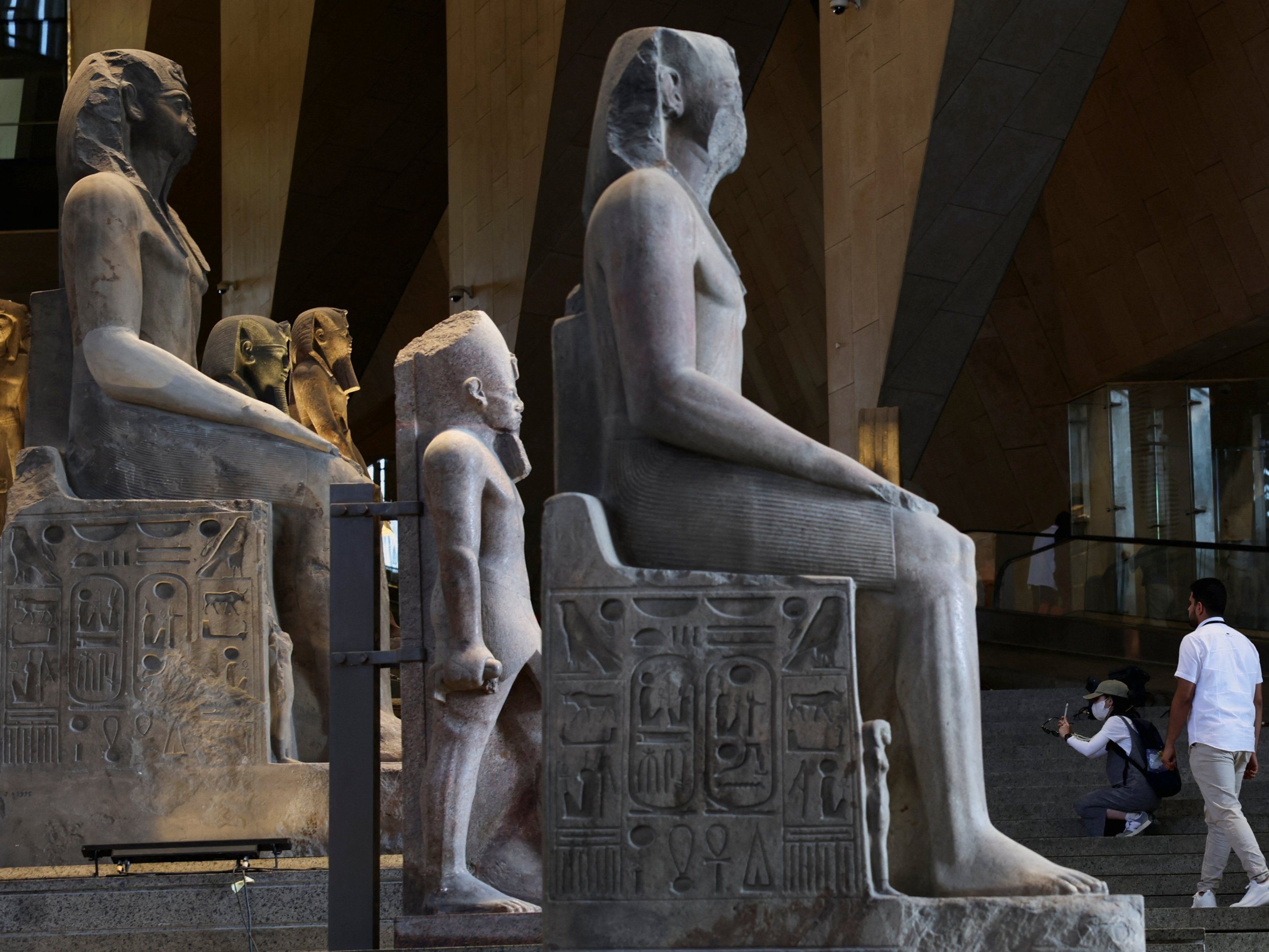 Ramses II statue at the museum entrance