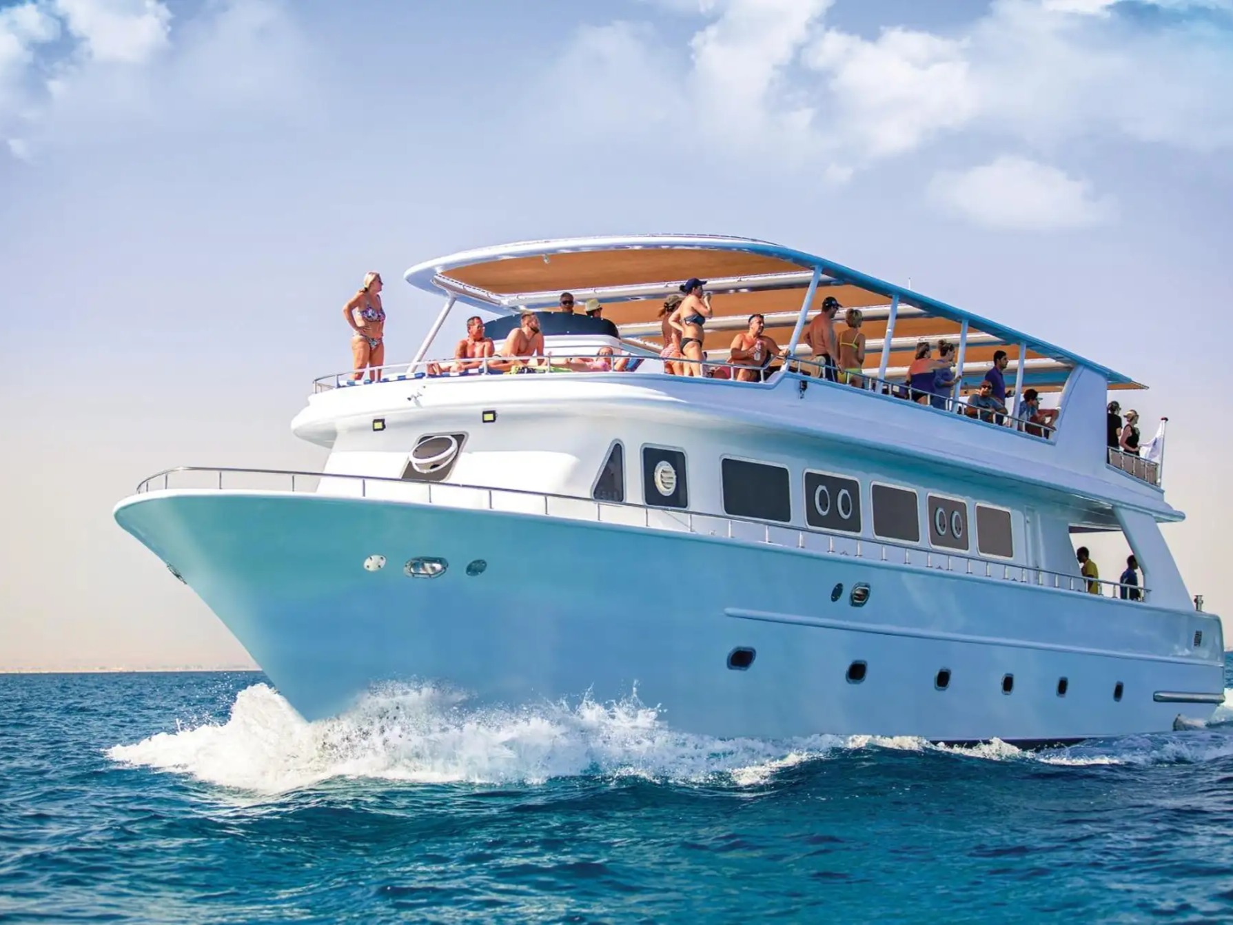 Ras Mohammed excursion boat on the Red Sea