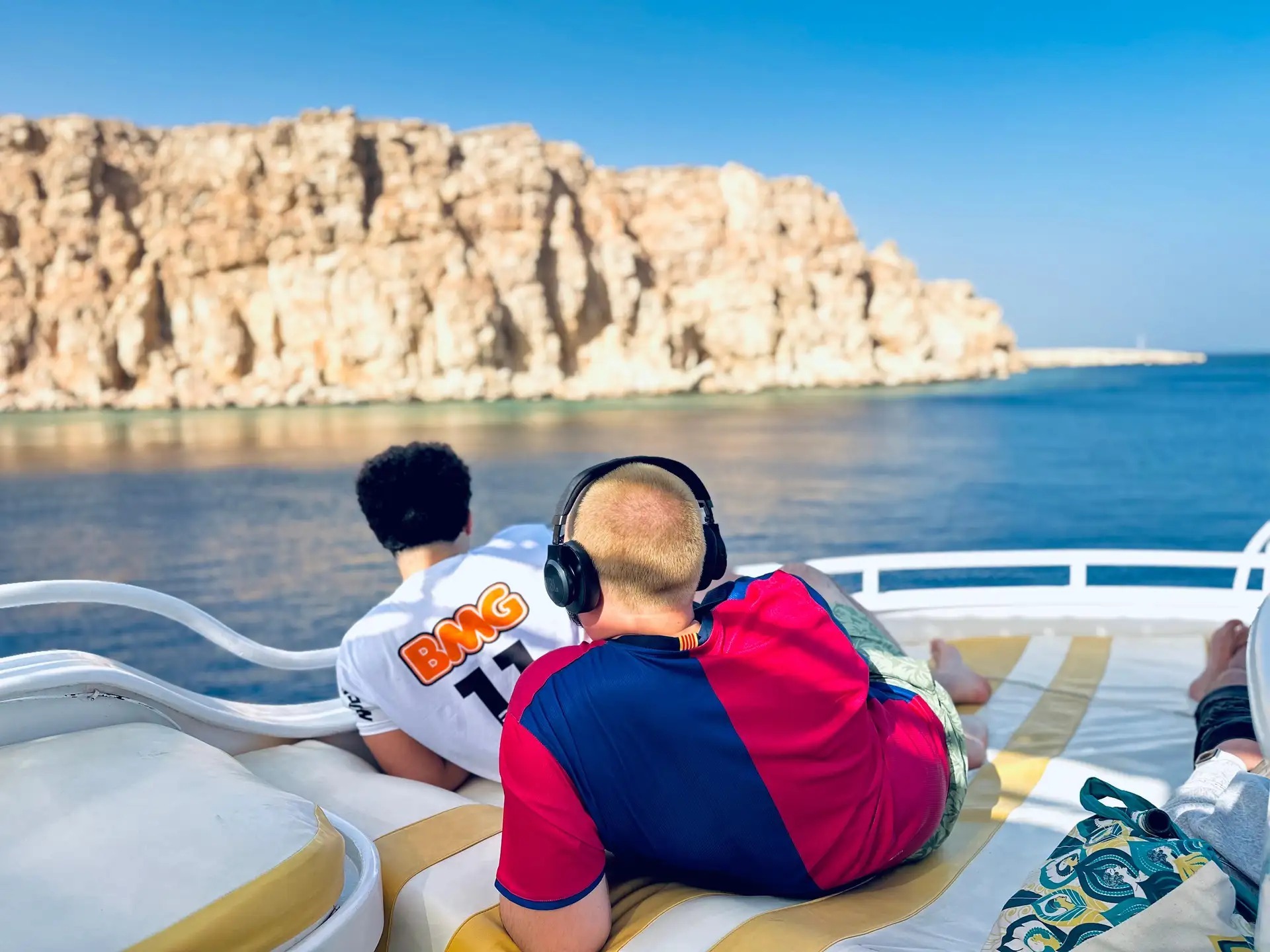 Guests relaxing on deck